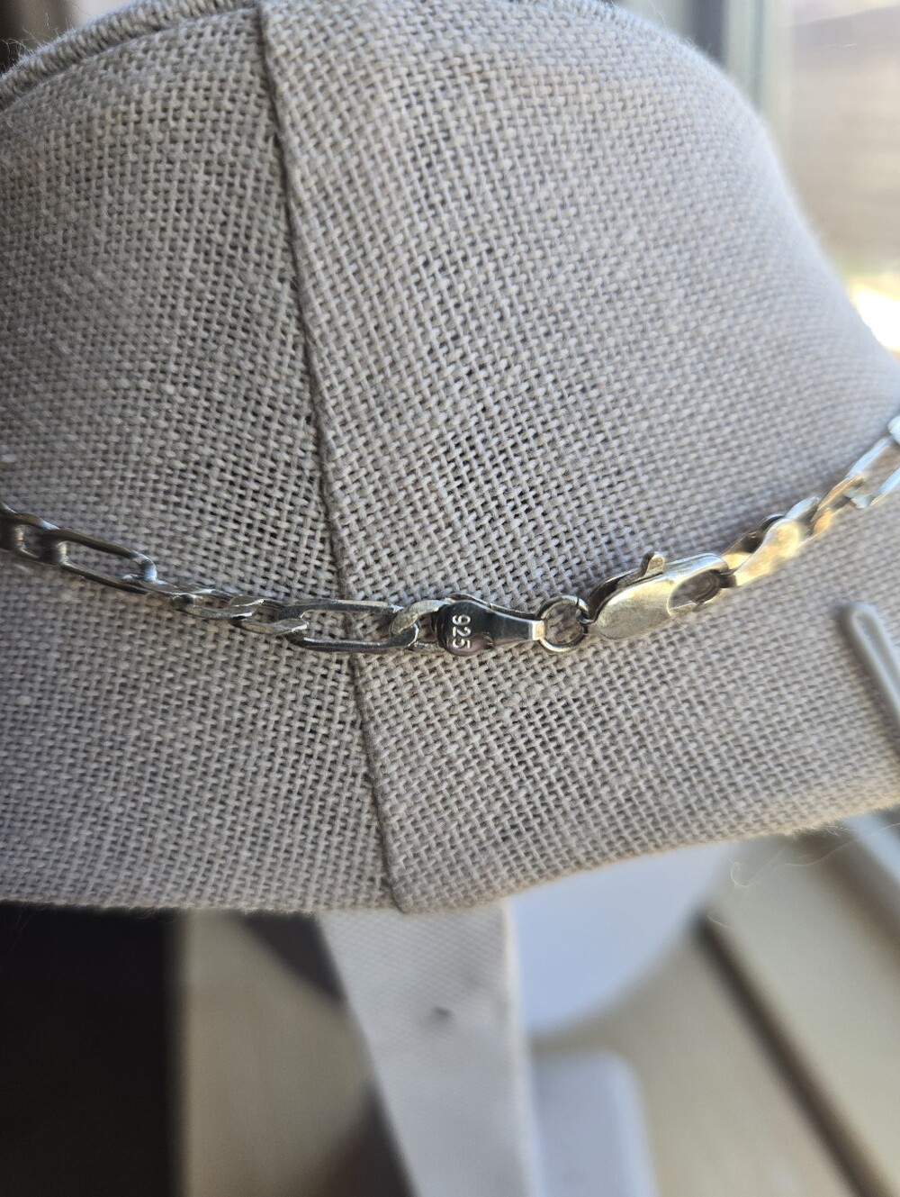 Sterling Silver Figaro-Style Chain Necklace - Silver - Picture 3 of 4